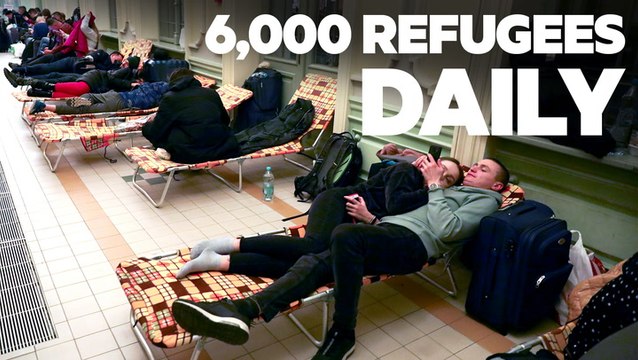 VIDEO: Nearly 6,000 Ukrainian refugees are pouring into this Polish train station every day. Here are some of their stories.