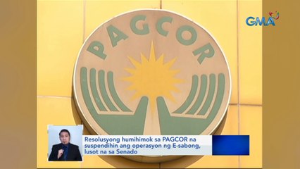 Resolusyong humihimok sa PAGCOR na suspendihin ang operasyon ng E-sabong, lusot na sa Senado | Saksi