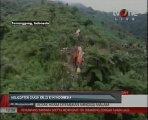 Helicopter crash kills 8 in Indonesia