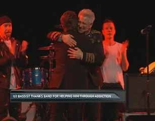U2 bassist thanks band for helping him through addiction