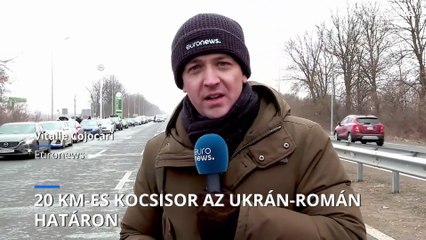 Húsz kilométeres kocsisor az ukrán-román határon