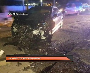 Tercampak, dua maut kemalangan