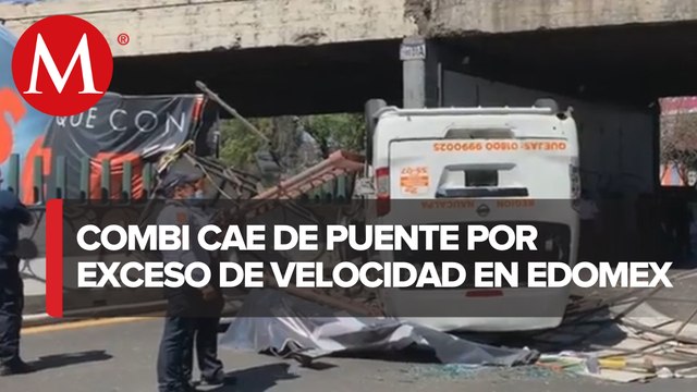 Se reportan 5 lesionados tras volcadura de un transporte en Tlalnepantla