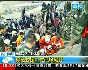 Rescue underway after landslide buries 100 in China