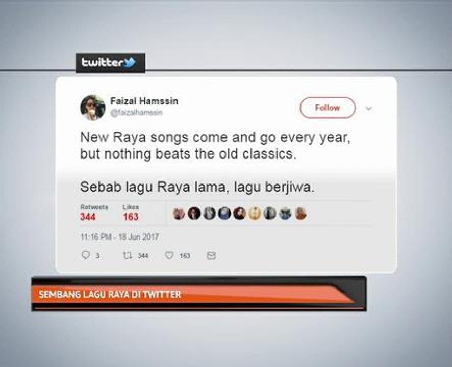 Sembang lagu raya di Twitter