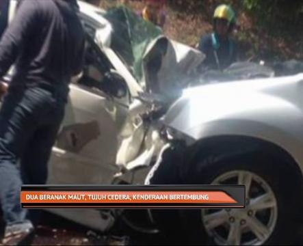 Dua beranak maut, tujuh cedera, kenderaan bertembung