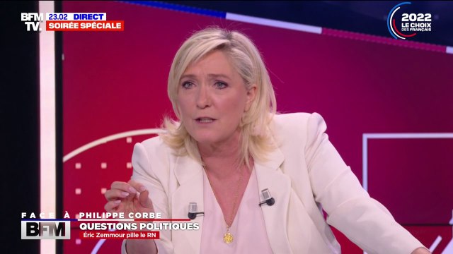 Marine Le Pen: Il y a des gens autour d'Éric Zemmour qui sont des nazis