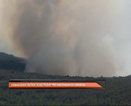 Kebakaran hutan jejas pusat pelancongan di Crotia