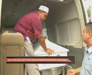 Enam sekeluarga maut kemalangan dikebumikan dalam satu liang lahad