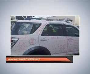 Akibat parking kereta sesuka hati