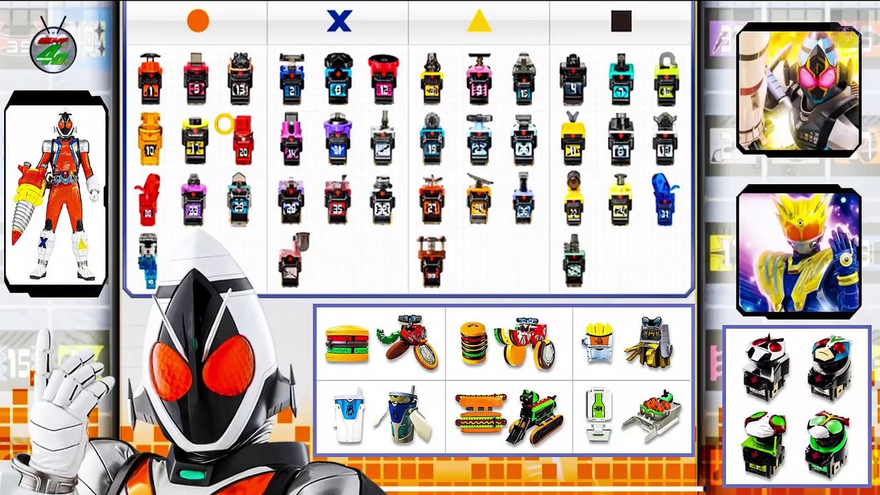 KAMEN RIDER FOURZE - All Switches, Foodroids, Forms & Fourze Power