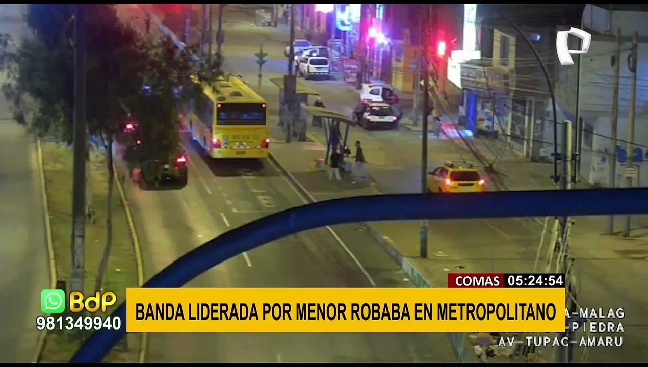 Comas: capturan a banda 'Los barbaritos' liderada por menores que robaba en el Metropolitano