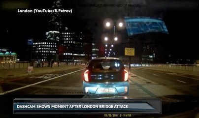 Dashcam shows moment after London Bridge attack