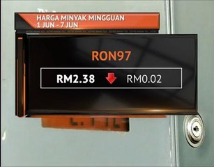 Harga minyak mingguan 1 Jun - 7 Jun