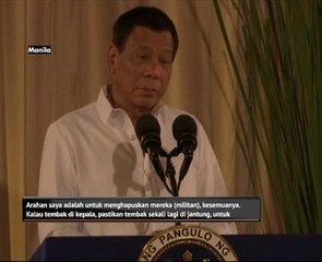 Duterte arah tentera perang habis-habisan