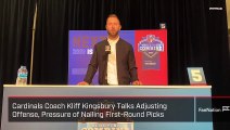 Cardinals Coach Kliff Kingsbury Talks Improving Offense,  Pressure of Nailing First-Round Pick