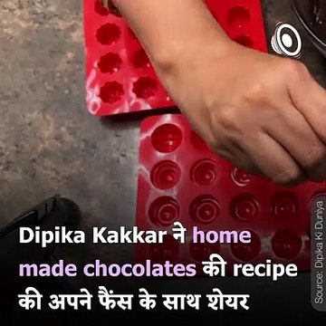 Actress Dipika Kakkar Shares Home Made Recipe Of Chocolates With Fans