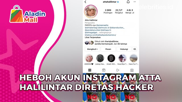 Heboh Akun Instagram Atta Halilintar Diretas Hacker