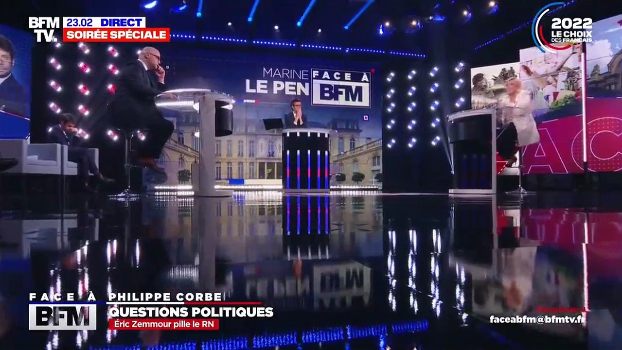 Marine Le Pen répète une nouvelle fois hier soir "qu'il y a des nazis autour d'Eric Zemmour" et que leurs noms sont connus : "Il doit s'en débarrasser au plus vite !"