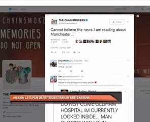 Insiden letupan dapat reaksi rakan artis Ariana Grande