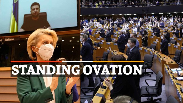 WATCH | Standing Ovation For Ukraine President Zelenskyy After His Address At European Parliament