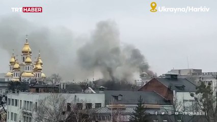 Harkiv'deki kamu binaları yine bombalandı
