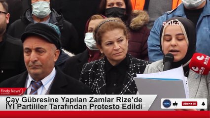 Çay Gübresine Yapılan Zamlar Rize’de İYİ Partililer Tarafından Protesto Edildi