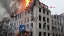 DHA DIŞ -Harkov'da polis merkezi vuruldu