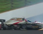 Bourdais crashes heavily at Indy 500