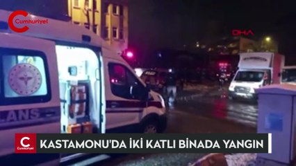 Kastamonu'da 2 katlı binadaki yangın: 5 kişi kurtarıldı