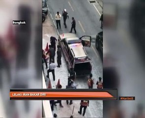 Lelaki Iran bakar diri