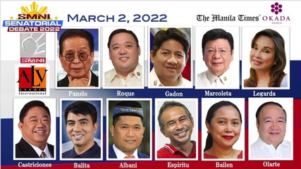 SMNI SENATORIAL DEBATE 2022