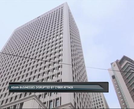 Asian businesses disrupted by cyber attack