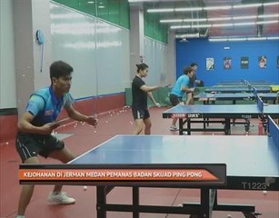 Kejohanan di Jerman medan pemanas badan skuad ping pong