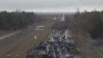 Ukrayna'nın Energodar kentinde siviller anayolu kapattı