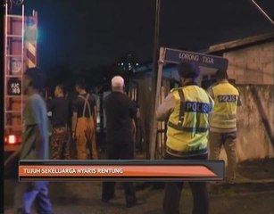 Tujuh sekeluarga nyaris rentung