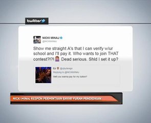 Nicki Minaj respon permintaan bayar yuran pendidikan