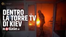 Guerra Russia-Ucraina, dentro la torre tv di Kiev dopo il bombardamento: il video dei soccorsi