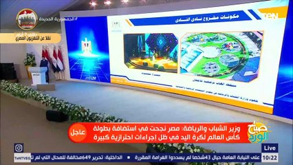 الرئيس السيسي يشهد افتتاح مجمع صالات حسن مصطفي الدولي