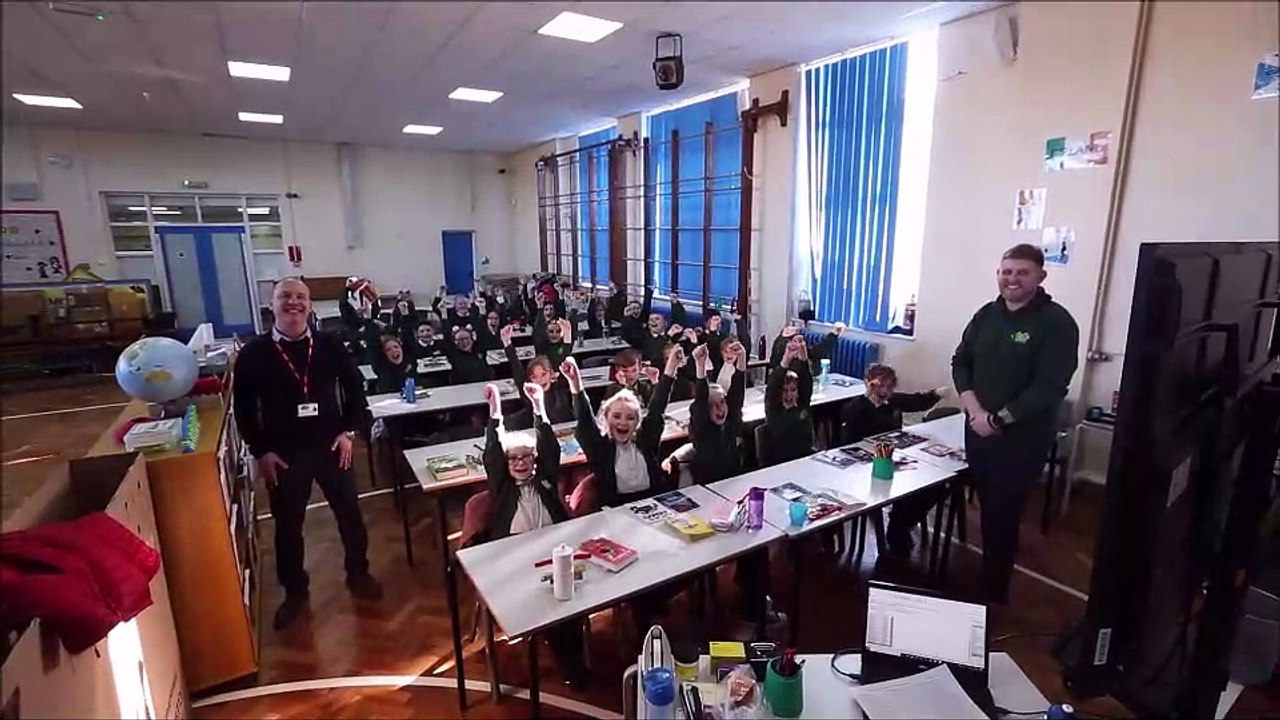 Children back at Ash Green Primary School in Halifax after fire