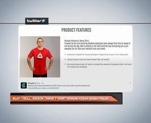 Buat 'Troll', Reebok tawar t-shirt dengan kesan absah peluh