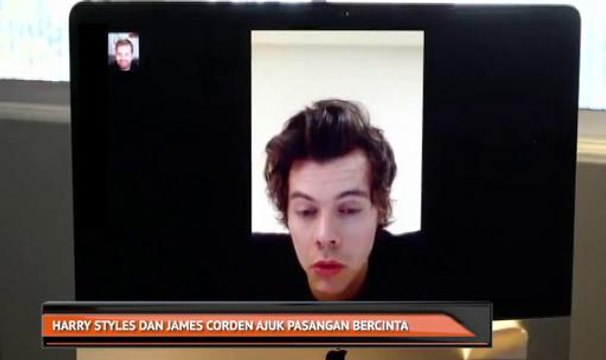Harry Styles dan James Corden ajuk pasangan bercinta