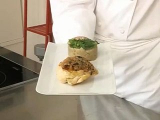 L'atelier des Chefs : le suprême de poulet en croûte de citron, réglisse, 5 épices, topinambour