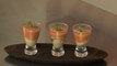 L'atelier des Chefs : la soupe froide de tomates et poivrons, raviole de ricotta