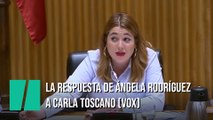 La respuesta de Ángela Rodríguez a Carla Toscano (Vox)