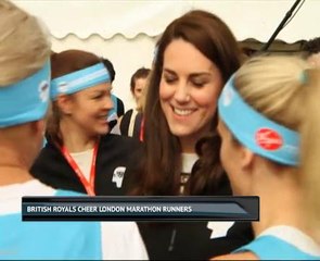 British royals cheer London Marathon runners