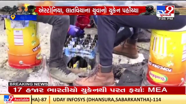 Ukraine _ Local residents making petrol bombs in Kyiv _Russian Ukrainian War _TV9News