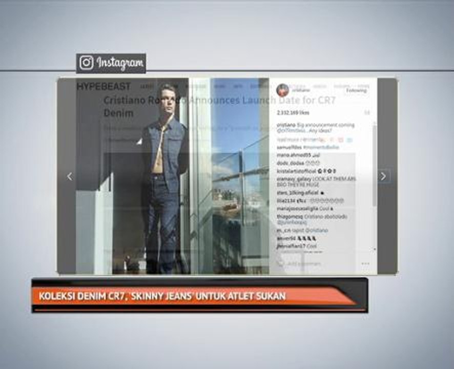 Koleksi denim CR7, 'Skinny Jeans' untuk atlet sukan