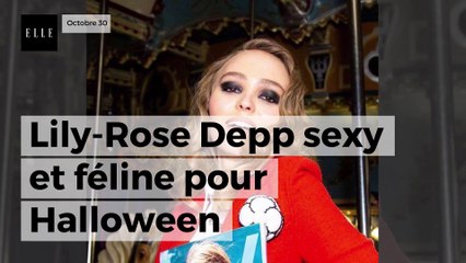 Lily-Rose Depp sexy et féline pour Halloween