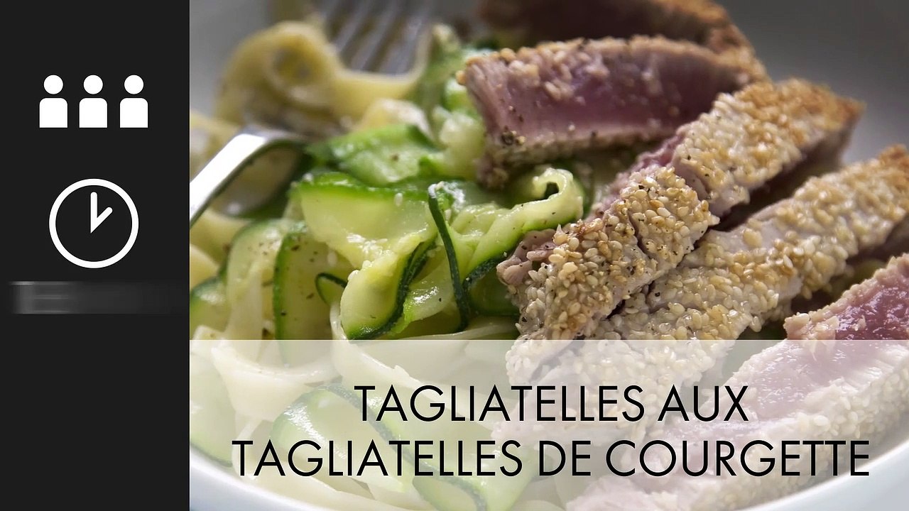 A TABLE : TAGLIATELLES AUX TAGLIATELLES DE COURGETTE